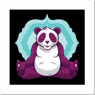 Panda yoga meditation funny Posters and Art